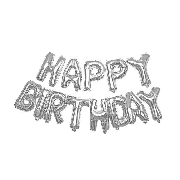 Happy Birthday Balloons Banner Balloon Bunting Party Decoration Self Inflating